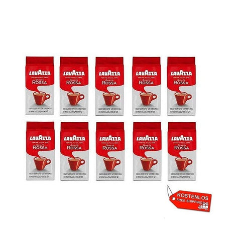 Lavazza Kaffee 10x Lavazza Qualità Rossa Gemahlener Kaffee 250g