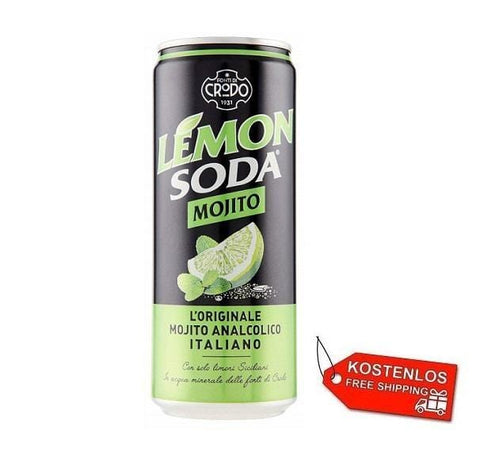 24x Mojitosoda mojito Italienisches Erfrischungsgetränk 33cl Einwegdosen - Italian Gourmet