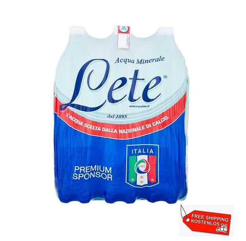 Lete Acqua Minerale Effervescente Naturale PET Mineralwasser 18x1,5L - Italian Gourmet