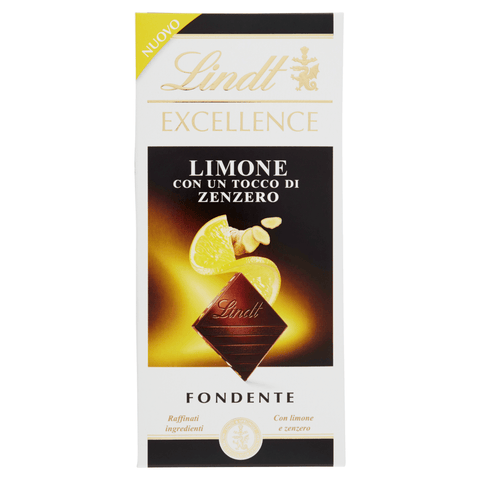 Lindt Schokoladenriegel Lindt Excellence Fondente Limone e Zenzero Dunkle Schokolade mit Zitrone und Ingwer 100g