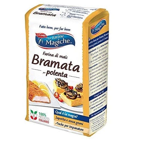Lo Conte Le Farine Magiche Farina Di Mais Bramata Maismehl für Polenta 1 kg - Italian Gourmet