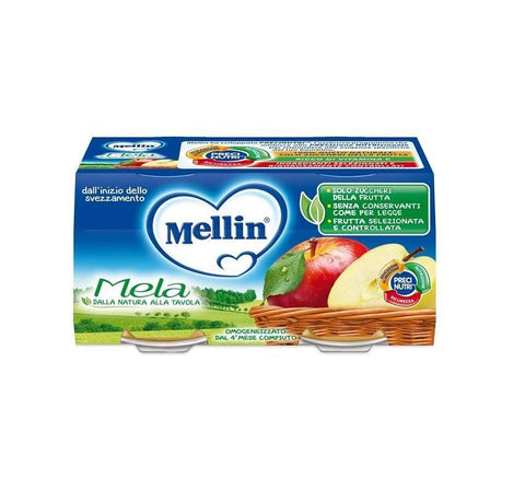 Mellin Mela Homogenisierter Apfel 2x100g - Italian Gourmet
