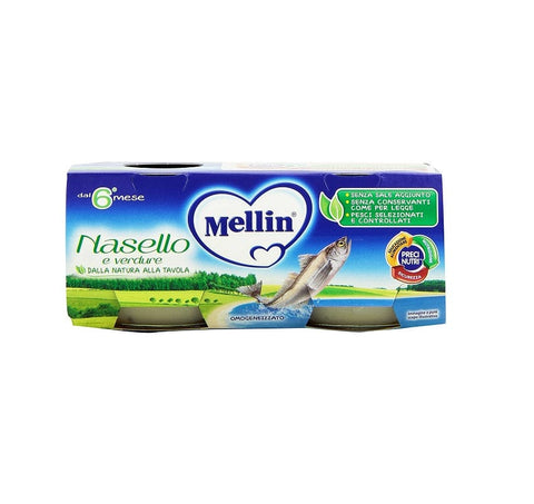 Mellin Nasello Homogenisierter Seehecht 2x80g - Italian Gourmet
