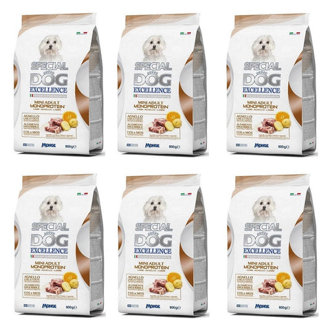 Monge Special Dog Excellence Italian Superpremium Mini Adult Monoprotein Agnello con Riso, Patate e Agrumi Lamm mit Reis, Kartoffeln und Zitrus 800g - Italian Gourmet