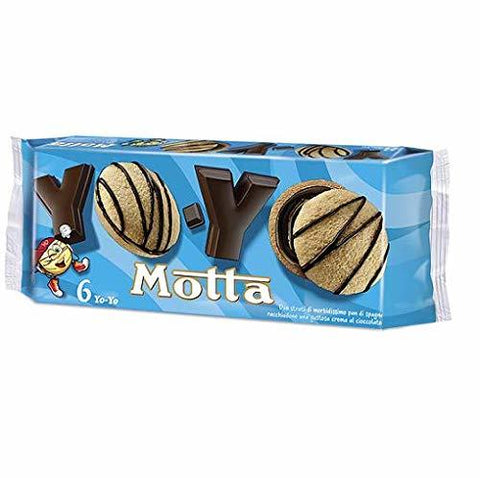 Motta Yo-Yo Biskuit-Snack mit Schokoladencreme 6 Snacks (210 g) - Italian Gourmet