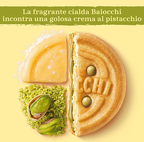 Mulino Bianco Kekse Mulino Bianco Baiocchi al Pistacchio mit Pistazie 240g