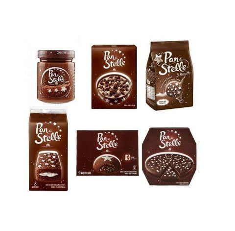 Testpackung Mulino Bianco Pan di Stelle Kekse Müsli Kuchen Mooncake snack creme 6x Stück - Italian Gourmet