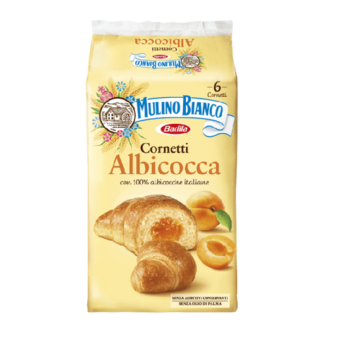 Mulino Bianco Cornetti Albicocca Croissant mit 100% italienischer Aprikosenfüllung (300g) - Italian Gourmet