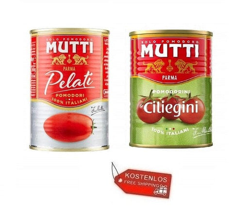 Testpackung Mutti Ciliegini & Pelati Kirsche & geschälte Tomaten 48x400g - Italian Gourmet
