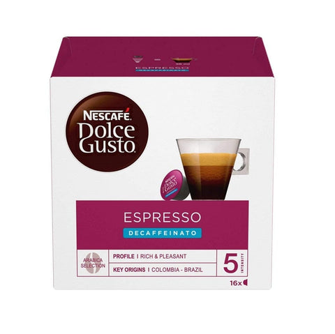Nescafé Espresso Decaffeinato 16 Kaffeekapseln für Dolce Gusto - Italian Gourmet