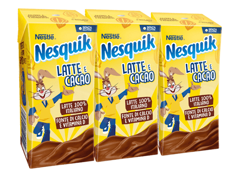 Nestlè Lösliche Vorbereitung Nesquik Latte e cacao  Milch und Kakao Brik 3x180ml 8000300379174