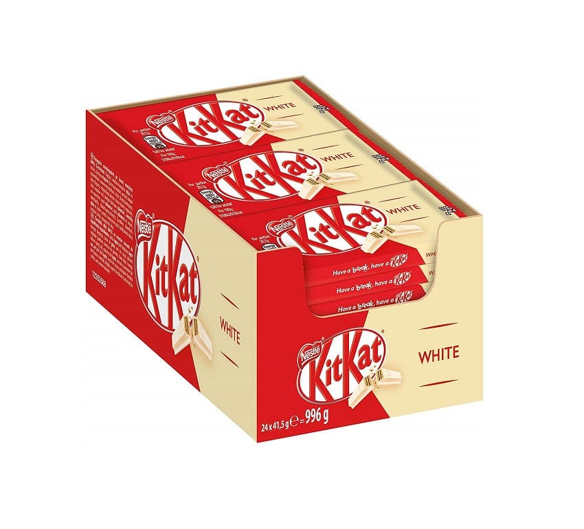 Kit Kat Bianco Weiße Schokolade Snackriegel Box 24x41.5g – Italian Gourmet