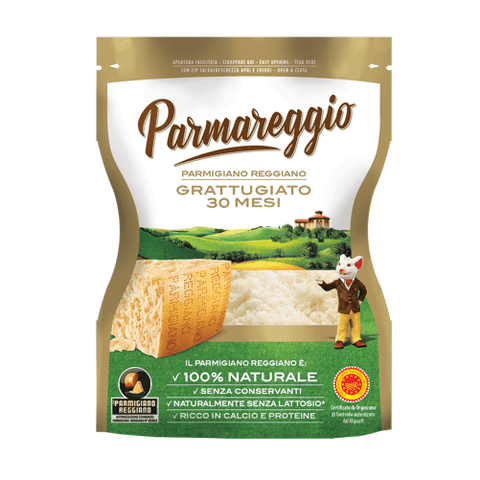 Parmareggio Parmigiano Reggiano Grattugiato Geriebener Käse 30 MONATE 60g - Italian Gourmet