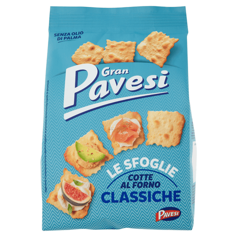 Gran Pavesi Le Sfoglie Classiche Gebacken Gesalzener Snack 180g - Italian Gourmet