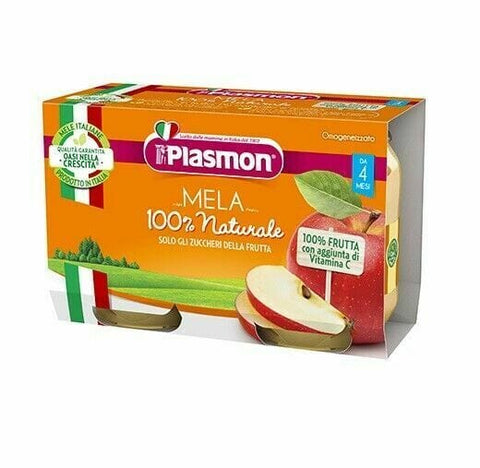 Plasmon Mela Homogenisiertes Apfelmehlpüree (2x104g) - Italian Gourmet