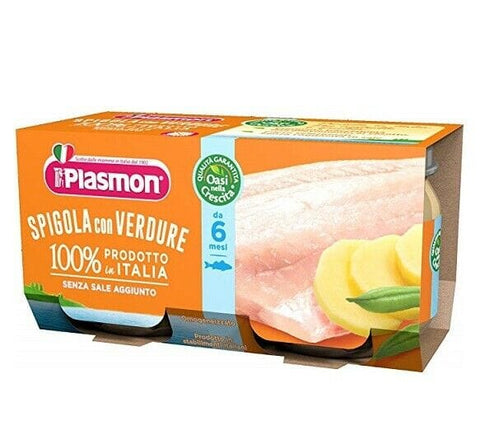 Plasmon Spigola homogenisierter Wolfsbarsch mit Gemüse (2x80g) - Italian Gourmet