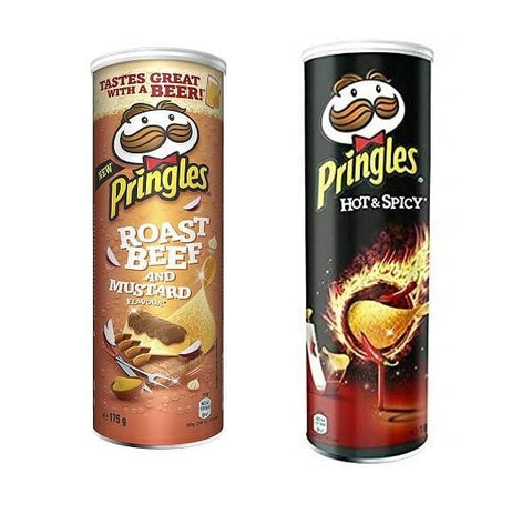 Testpackung Pringles Roastbeef und Senf & Hot & Spicy 6x160g - Italian Gourmet