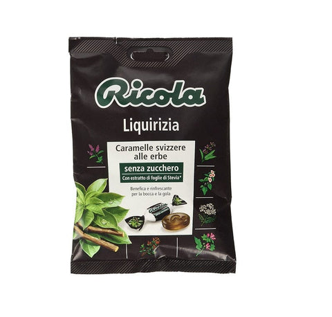 Ricola Liquirizia zuckerfreie Lakritzbonbons 70g - Italian Gourmet