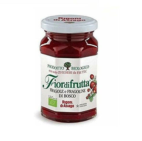 Rigoni di Asiago Fiordifrutta Fragole e Fragoline di bosco Italienische BIO Marmelade Erdbeeren 250g - Italian Gourmet
