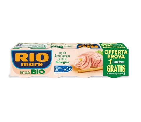 Rio Mare Tonno Leggero Bio Thunfisch in Dosen mit nativem Olivenöl extra 4x60g - Italian Gourmet