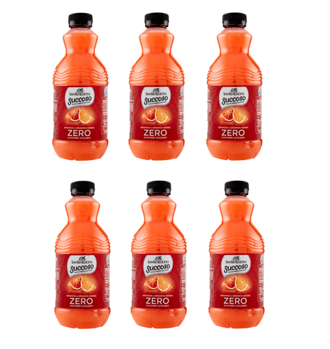 San Benedetto Fruchtsaft 6x900ml San Benedetto Succoso Zero Arancia e Arancia Rossa Fruchtsaft Null Zuckerzusatz 900ml 8001620017784