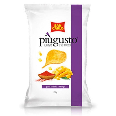 San Carlo Patatine piùgusto Paprika und Mango gesalzene Kartoffelchips 50g - Italian Gourmet