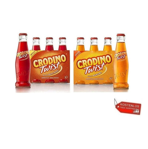 Testpackung San Pellegrino Campari Crodino Twist Agrumi & Frutti Rossi 24x175ml - Italian Gourmet