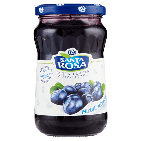 Santa Rosa Mirtilli Selvatici Italienische Wilde Blaubeermarmelade 350g - Italian Gourmet