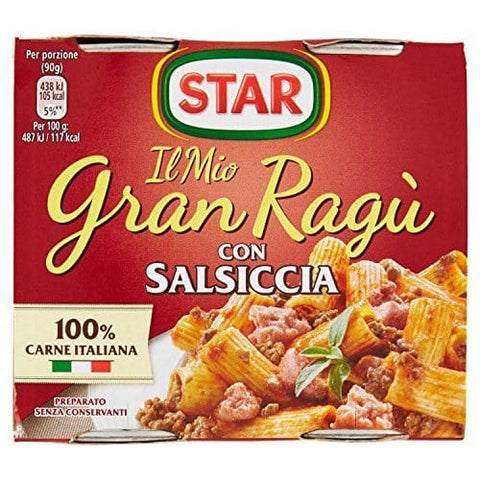 Star Il Mio Gran Ragù con salsiccia mit Wurst (2x180g) - Italian Gourmet