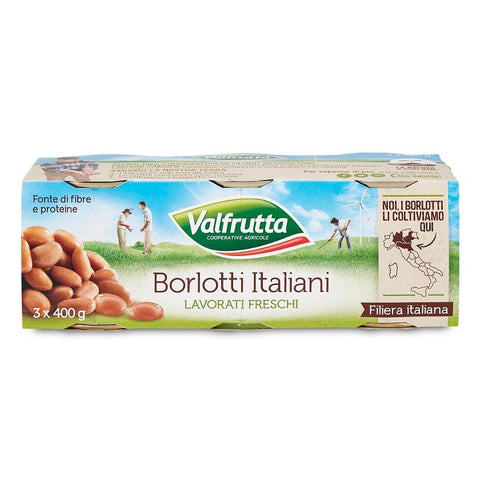 Valfrutta Fagioli Borlotti Italienische Bohnen 3x400g - Italian Gourmet