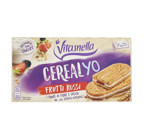 Vitasnella Müsli Yo Rote Früchte Rote Früchte Kekse Mega Pack 6x253g - Italian Gourmet