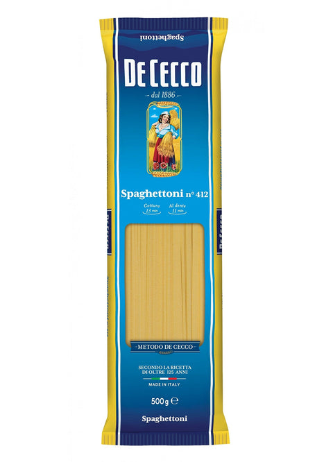 0 Längliche Pasta 5x Pasta De Cecco 100% Italienisch Spaghettoni n. 412 Nudeln 500g 8001250124128