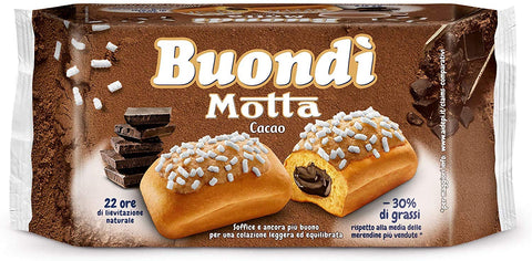 0 Snack Kuchen 18x Motta Buondì buondi Cacao 3x6 riegel Kuchen mit kakao kekse 774 gr brioche 8014037008603