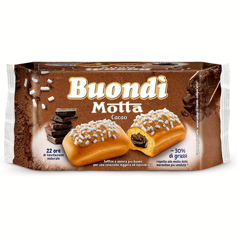 Motta Buondì buondi Cacao 3x6 riegel Kuchen mit kakao kekse brioche 18x 774 gr Original italienisch