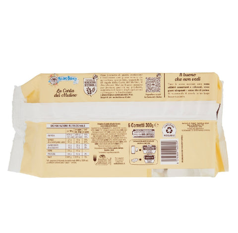 5x MHD 28/08/2025 Mulino Bianco Cornetti Croissants creme Snack brioche ohne Zusatzstoffe und Konservierungsstoffe 6 Stück kuchen 300g