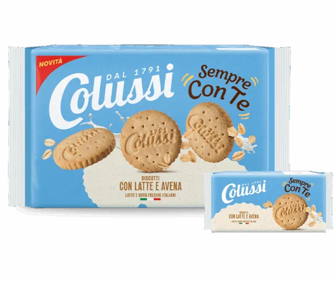 12x Colussi Frollino con latte e fiocchi d’avena Keks mit Milch und Haferflocken 288Gr