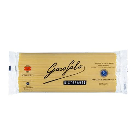 12x Garofalo Ristorante Pasta di Gragnano IGP Spaghetti N° 9 Hartweizengrieß Pasta Neapolitanische Pasta Packung mit 1Kg Längliche Pasta