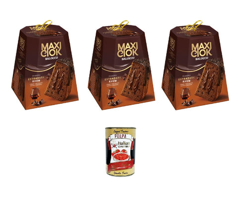 3x Balocco Pandoro Extra Dark Rhum 800g + Italian Gourmet polpa 400gr