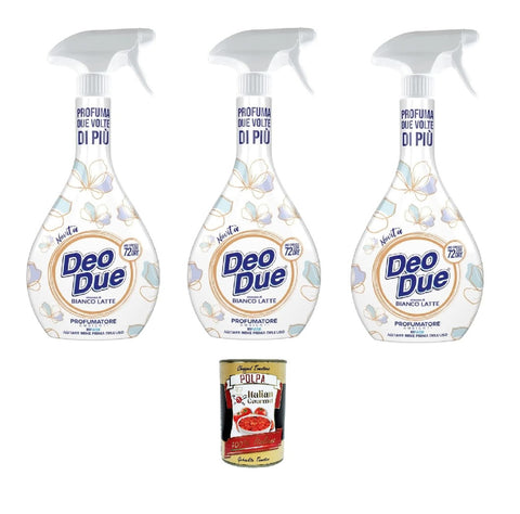 Deo Due Profumatore Bianco Latte Raumspray 3x 500 ml + Italian Gourmet polpa 400g