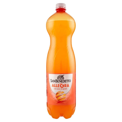 12x San Benedetto Allegra Aranciata PET 1,5 L Limonade Orange Erfrischungsgetränk