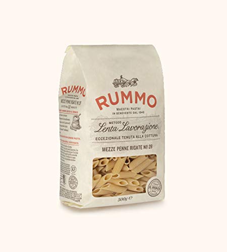 Rummo - Mezze Penne Rigate n.28 Bronze Gezeichnete - 16 Packungen mit 500 g