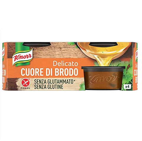 3x Knorr Cuore di Brodo Delicato Zartes Brühenherz reich an Geschmack Glutenfrei (4 x 28 g) 112g