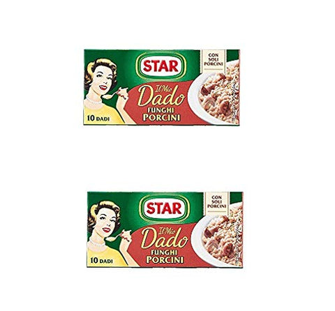 2x Star dado funghi porcini brodo Steinpilze Suppenwürfel Brühe