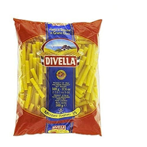 10x Pasta Divella 100% Italienisch N° 35 Mezzani Tagliati 500g