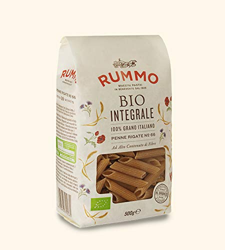 Rummo - Bio-Vollkornnudeln Penne Rigate n.66 Bronze Gezeichnete - 16 Packungen mit 500 g