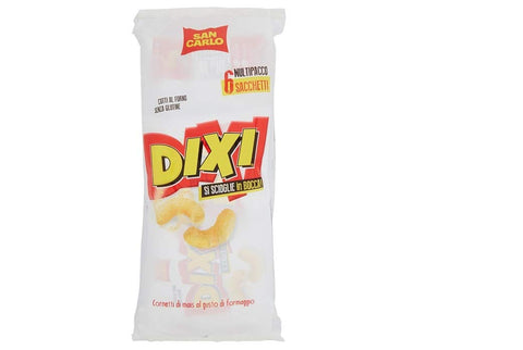 San Carlo Dixi Multipack Maischips Käse gebackene Chips Maiscroissants mit Käsegeschmack salziger Snack ( 6 x 22g ) 132g