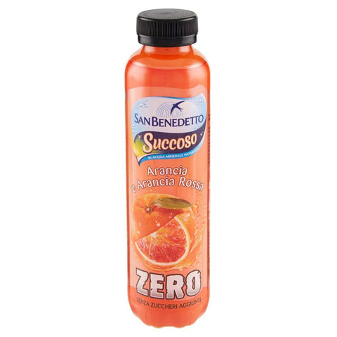 12 x San Benedetto Succoso Zero ohne Zucker Arancia e Arancia Rossa Orange und Blutorange PET Flasche 400ml Lt Fruchtsaft ohne Zucker
