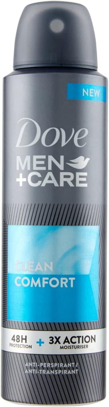 12x Dove Deo Men+Care Deodorant Spray Clean Comfort Deodorant für Männer Antitranspirant Alkoholfrei 48 Stunden Schutz, 150ml + Italian Gourmet Polpa 400g