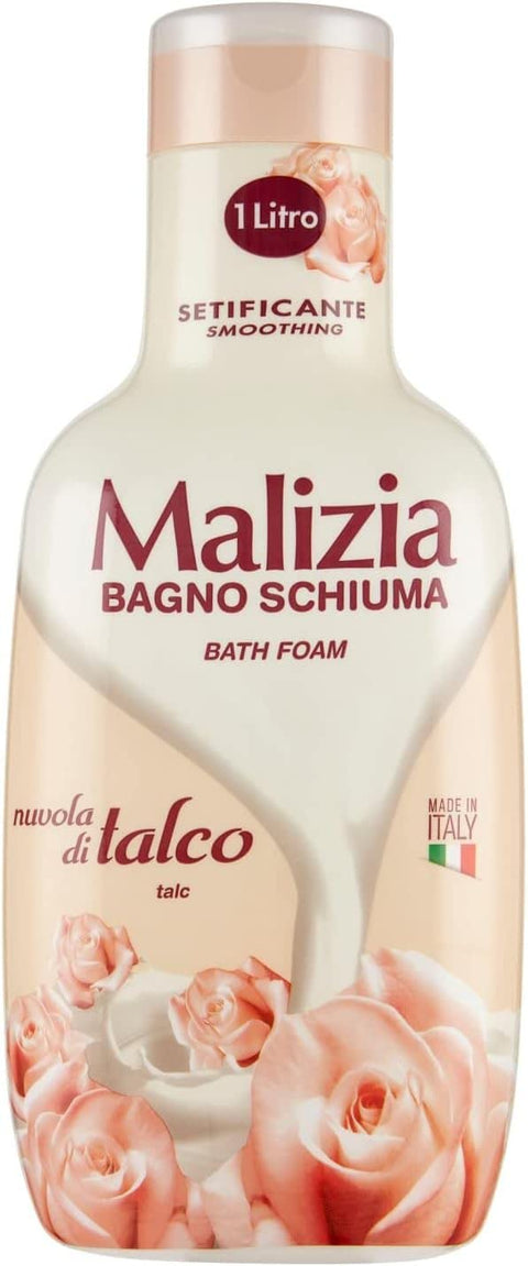 12x Malizia Bagnoschiuma Nuvola di Talco 1Lt Talk Schaumbad + Italian Gourmet Polpa 400g