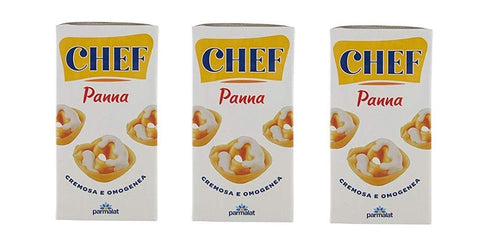 3x Parmalat Panna chef per cucinare Kochcreme creme fur Koch 500ml